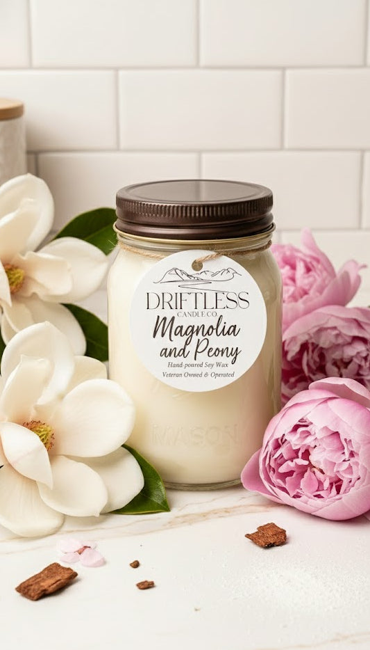 Magnolia & Peony Soy Wax Candle